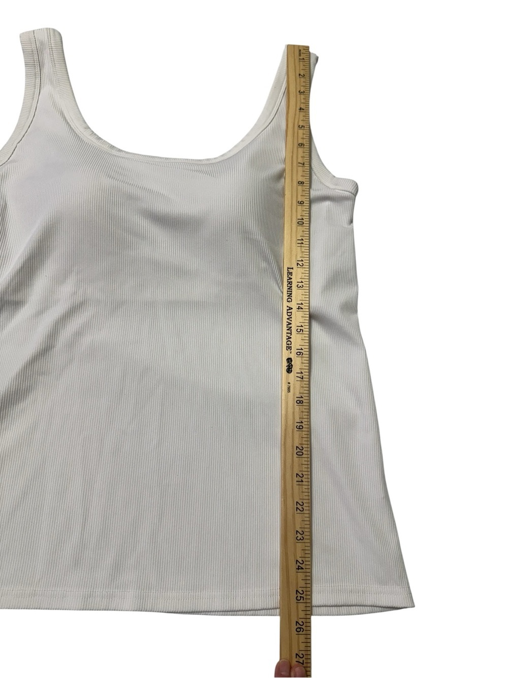 White Ribbed Tank Top - Picture 7 of 7